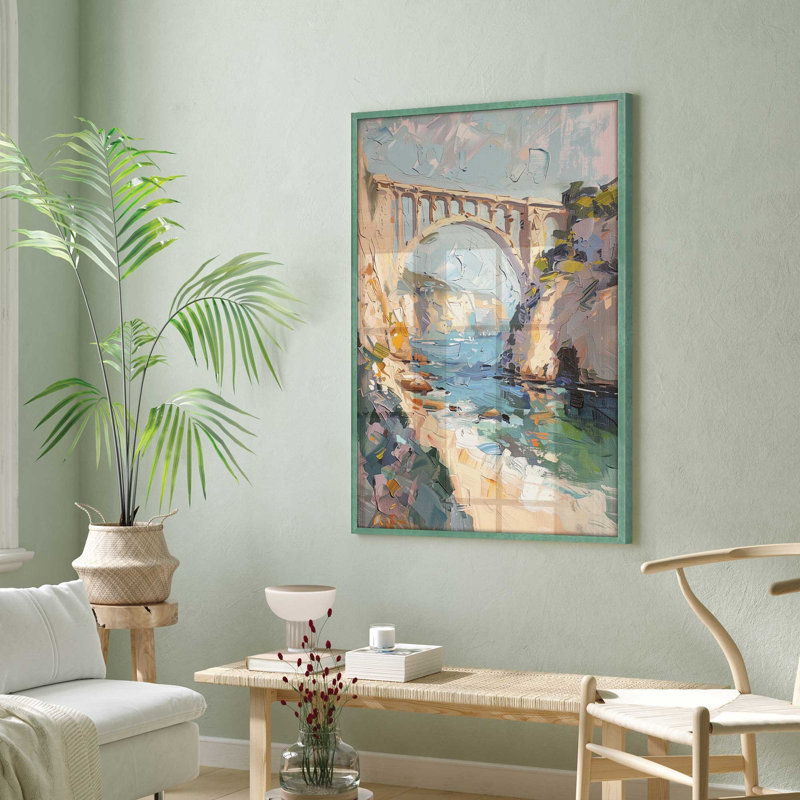 «Bridging Hues», impression encadrée sur papier par Azure Artisanal Studio, Citronnelle, H 17 po x l 13 po x P 1,375 po