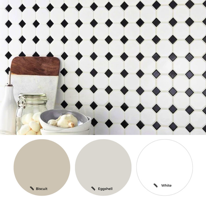 The Tile Life Check 12" x 12" Porcelain Mosaic Tile Sheet