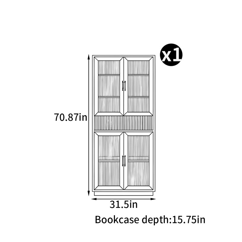 Bibliothèque sur pied de style moderne