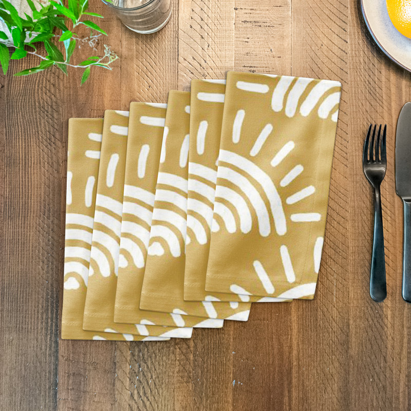 No Pattern Rectangle Napkin, Yellow