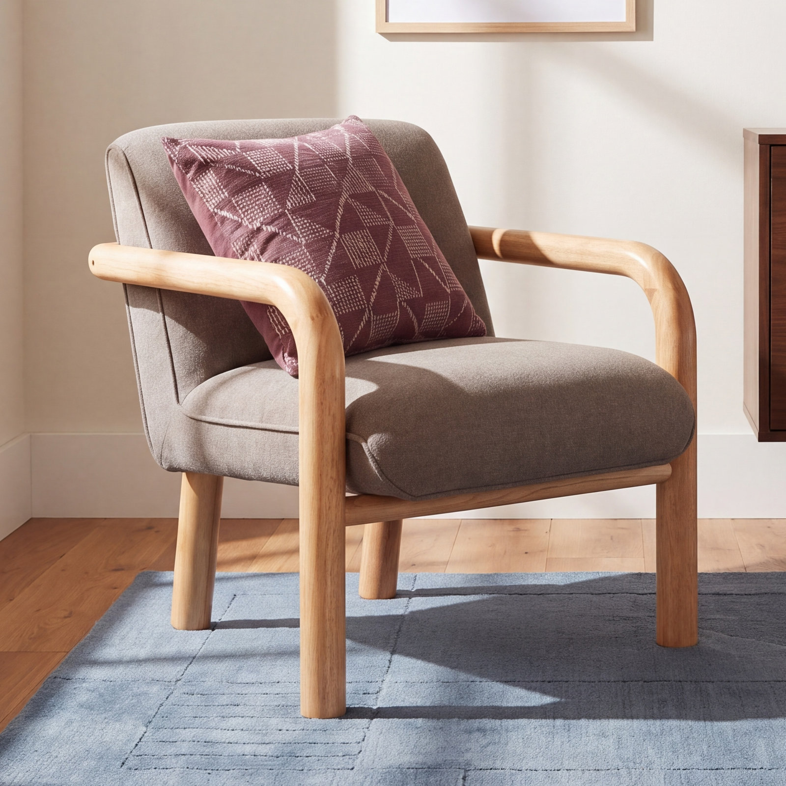 Reyer Boucle Armchair, Brown