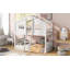 Lit superposé simple au dessus d'un lit simple avec échelle, lit en bois-311379027