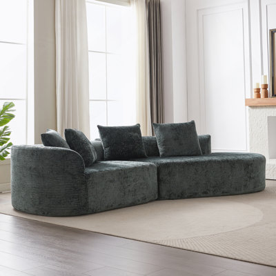 Canapé modulaire surdimensionné confortable avec sièges très profonds et coussins moelleux pour la détente