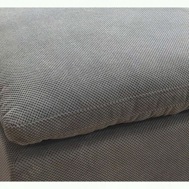 Repose-pieds en mousse compressée sans assemblage et revêtement durable, Gris clair