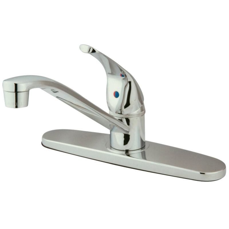 Kingston Brass Chatham One-Handle 8" Centerset Kitchen Faucet, Polished Chrome, Without Spray