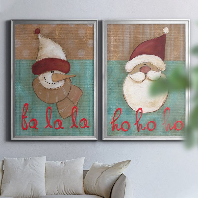 FaLaLa with Strip Dot - ensemble de 2 peintures, Pas de tapis, Toile encadrée argentée, H 22,5 po x l 61 po x P 1,5 po