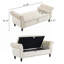 Banc de rangement en velours Bentlee -1426411801
