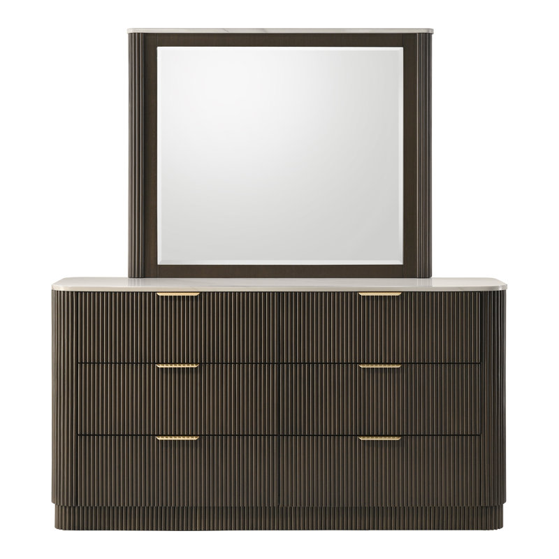 Ensemble commode et miroir 2 pièces Tussilage