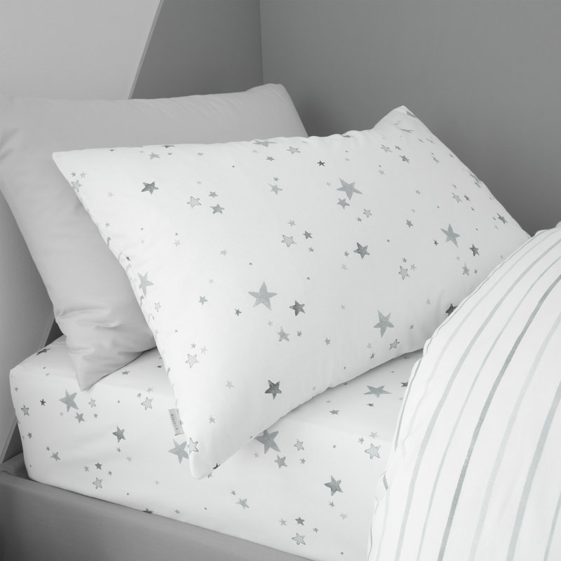 Stars 100% Cotton Duvet Cover Set with Pillowcases, Single Duvet Cover + 1 Standard Pillowcase