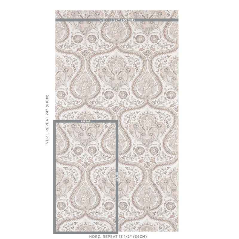 Paisley Court Wallpaper, Sand