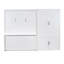 Grand lit escamotable avec placard, blanc