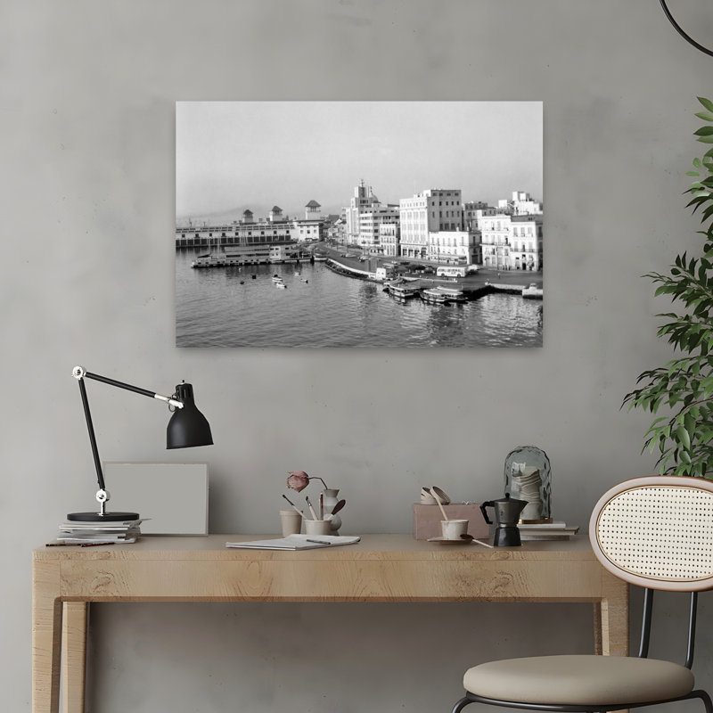 «1950S Harbor Waterfront Havana Cuba», art rétro rétro tropical classique, H 16 po x l 24 po