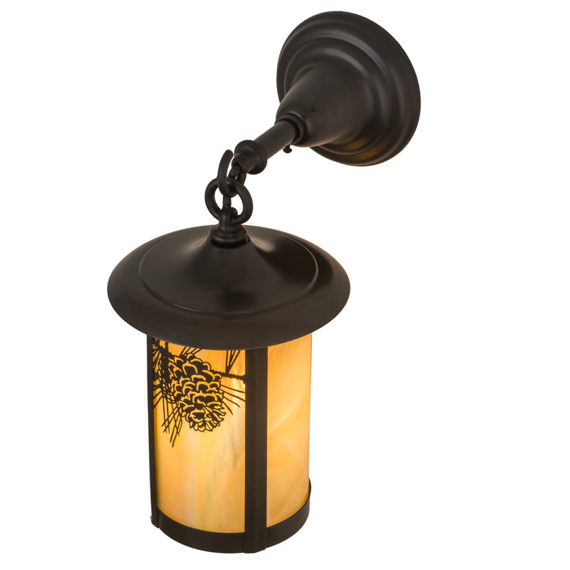 1 - Light Outdoor Wall Lantern, 15.5" H x 8" W x 12" D