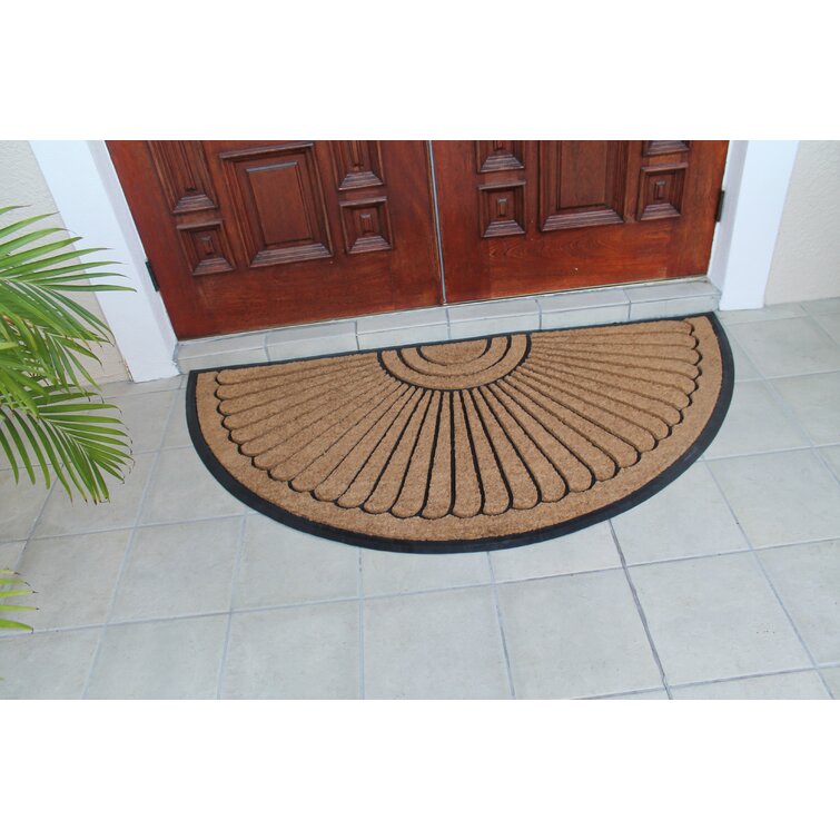 Molded Large Double Striped Coir Door Mat