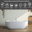 Baignoire de trempage autoportante 59 po. X 29,5 po.-88310473