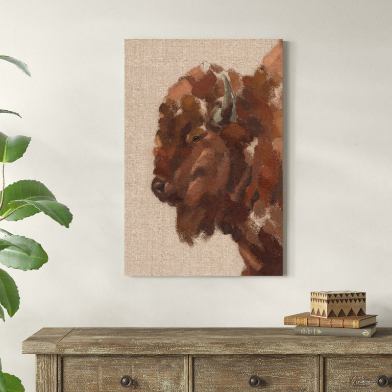 " Tiled Bison II " by Jacob Green Painting Print, 36" H x 24" W