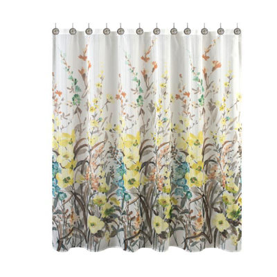 Aadityaram Floral Shower Curtain