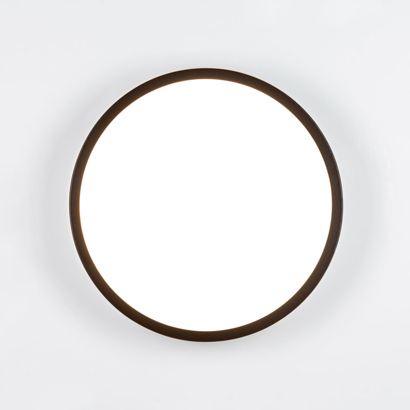 Demitra Glass Flush Mount, Wenge, 8cm H x 47.5cm W x 47.5cm D