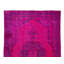 Tapis turc en laine fabriqué à la main de couleur rose fuchsia avec motif de médaillons 6,5 x 10,5 pi