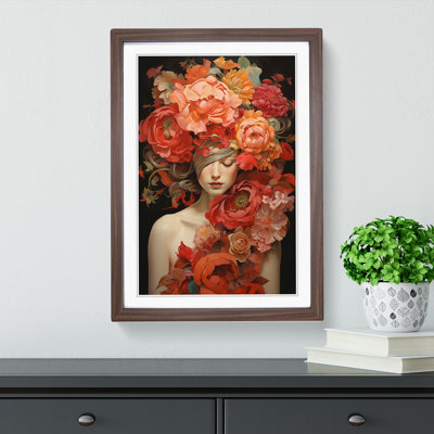 Floral Modern No.2 - Single Picture Frame Print on Wood