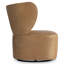 Fauteuil pivotant en cuir Oliver-1378279981