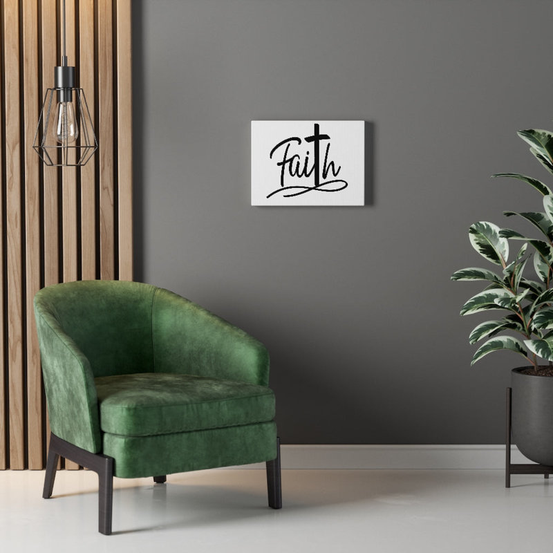 Faith Cross - Wrapped Canvas Print, 28cm H x 36cm W