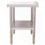 Table de préparation robuste en acier inoxydable avec tablette réglable