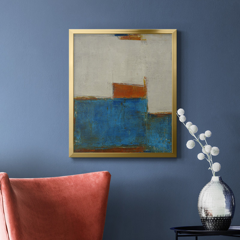 Coucher de soleil sur toile de qualité supérieure, prêt à accrocher, Argent patiné, H 24 po x l 20 po