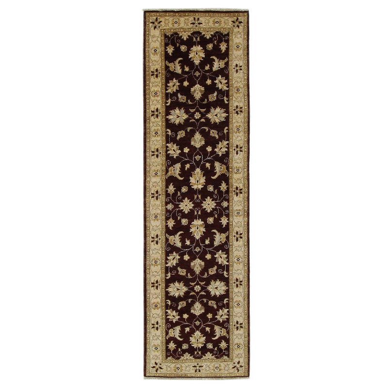 Davey Hand Knotted 2.6x9 Brown Runner
