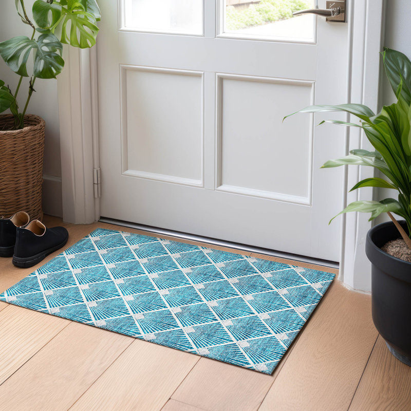 Tapis intérieur / extérieur Celeski avec envers antidérapant, Rectangle 1 pi 8 po x 2 pi 6 po