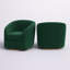 Fauteuil demi-tonneau en velours Holden-2048154367
