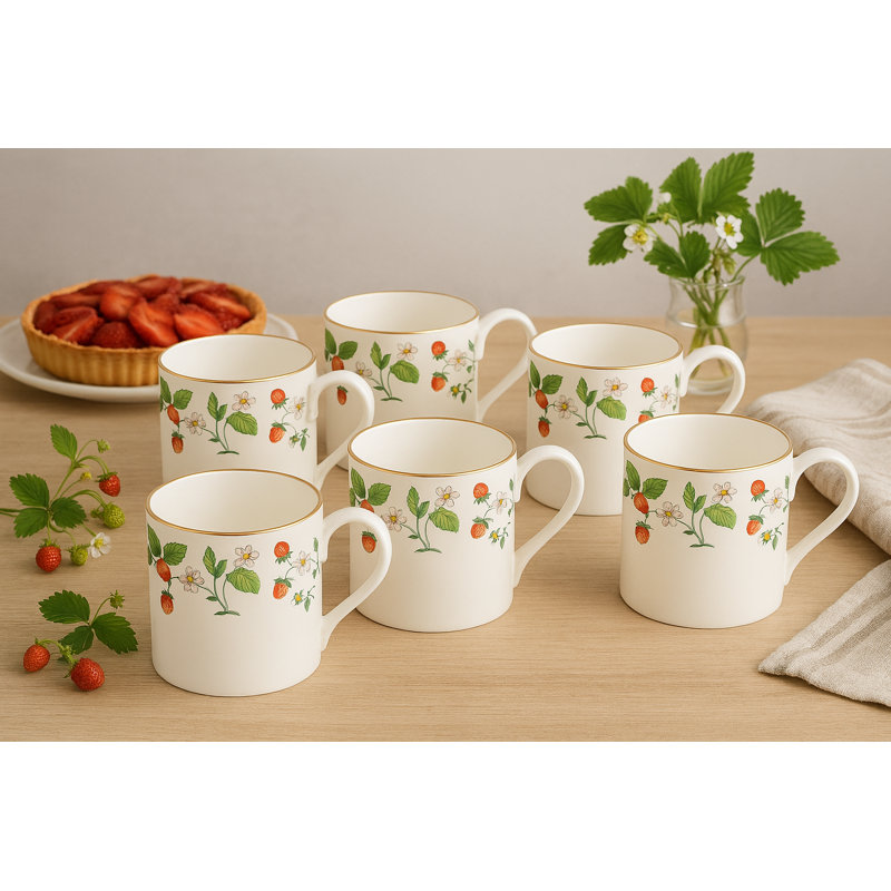 Ensemble de 6 tasses à mélèze Sophie