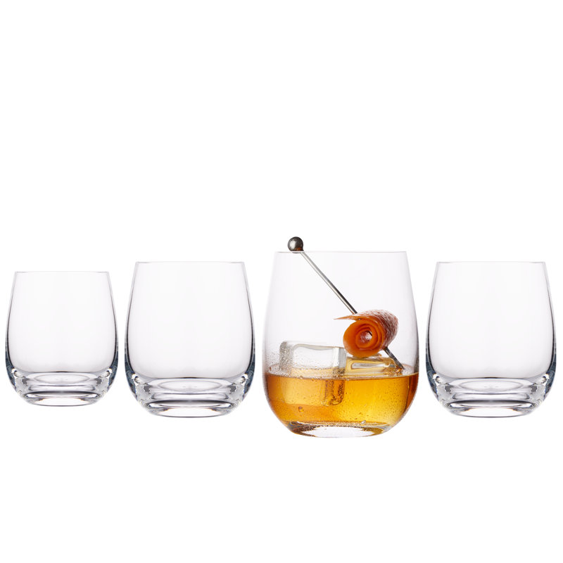Galateo Vulcano Collection Whiskey/Cocktail Glasses - Set of 4