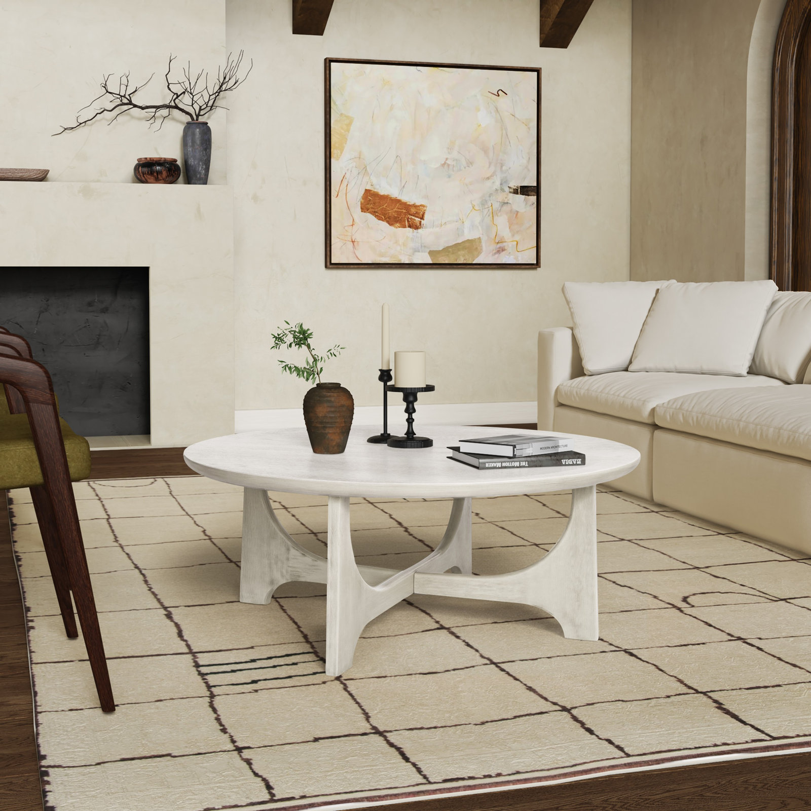 Brooklyn Coffee Table, White Washed