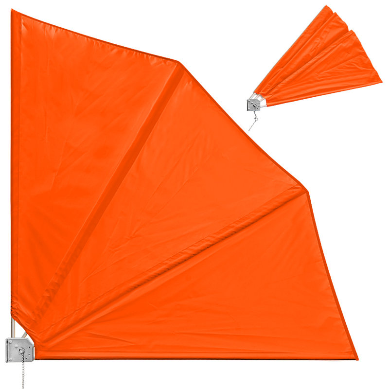 Dakota Fields 1.4cm W x 1.4cm D Retractable Patio Awning, Orange