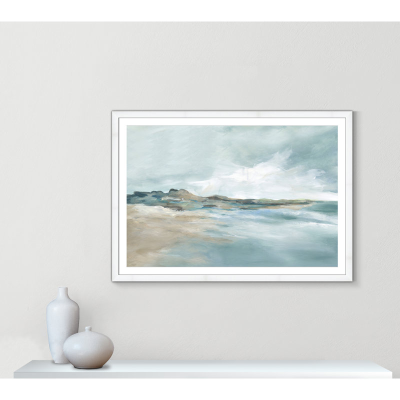 Sandpoint Print by Carol Robinson, White, 39"H x 55" W x 1.25" D, Framed Print with Mat