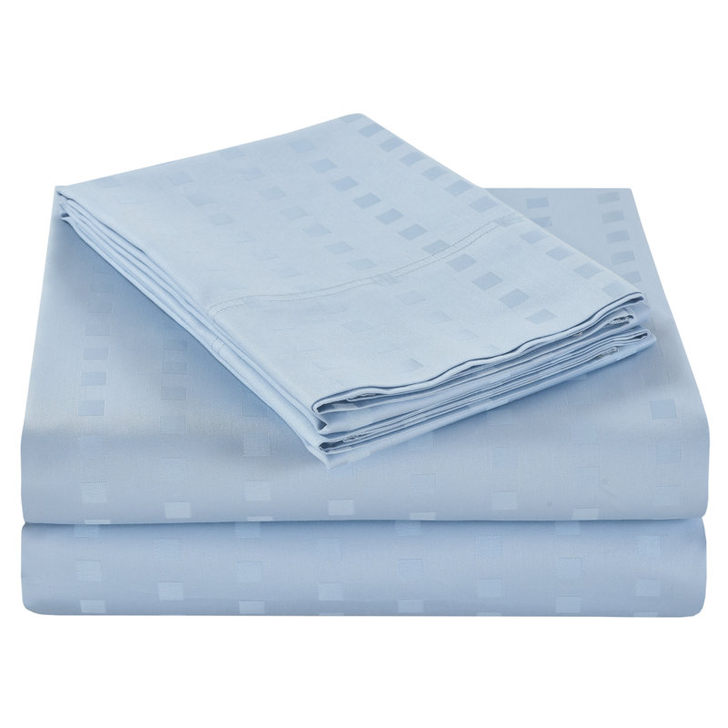 Ensemble de draps en satin de coton de qualité égyptienne 1200 fils , Ensemble de draps pour lit double + un drap-housse