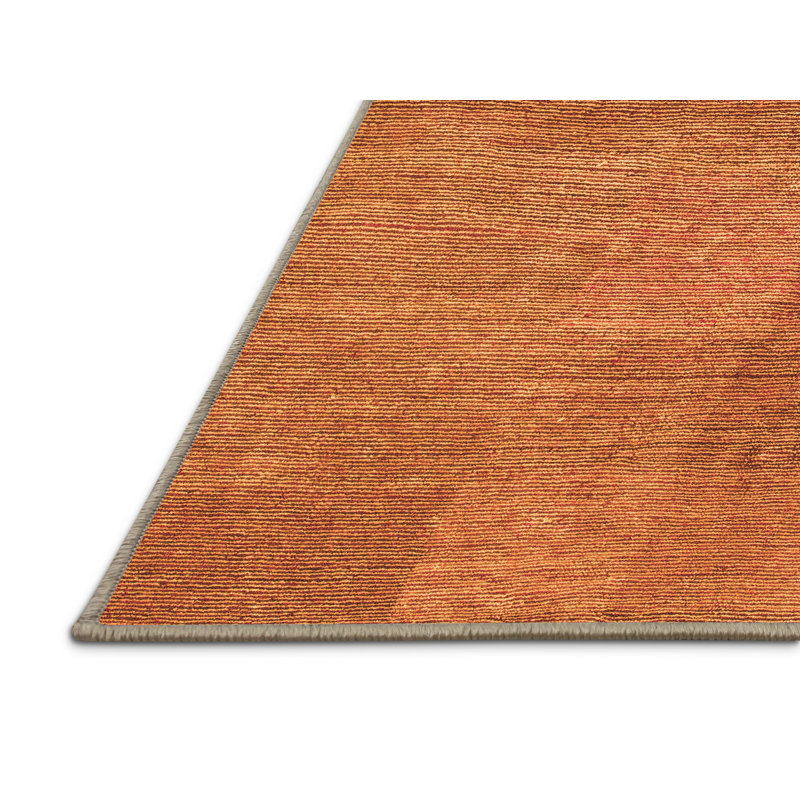 Tapis en chenille / polyester tissé à la machine de couleur unie Janesia, Rectangle 3 pi x 5 pi