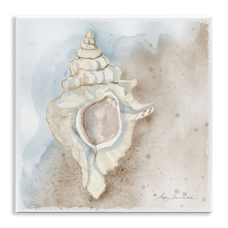 Plaque murale Subtil Conch on Shore, design par Audrey Jeanne Roberts