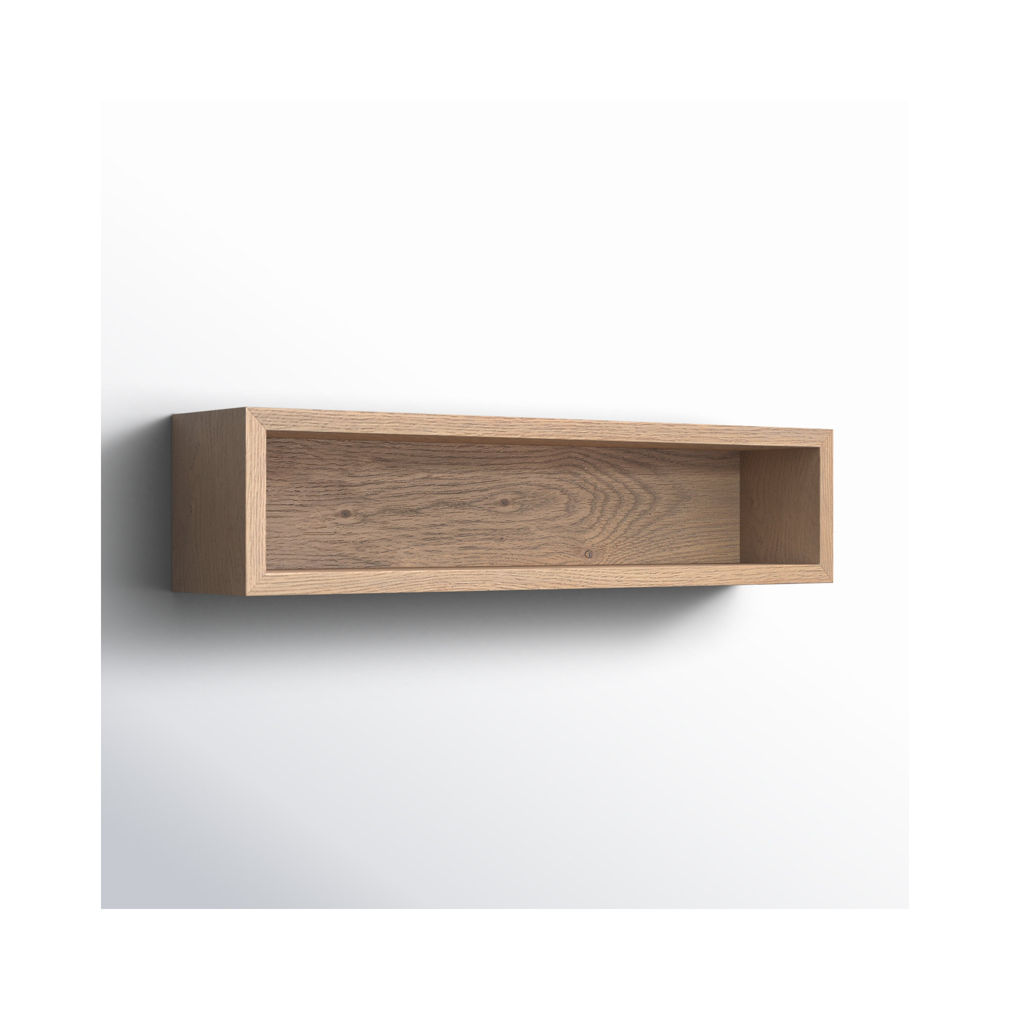 Wall Mounted Bathroom Shelves, Pecan Oak