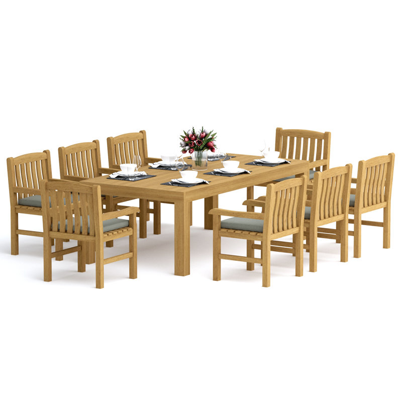 Devon Outdoor 9 - Piece Teak Dining Set