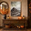 Paysage Sepia Mesa avec ciel nuageux - Toile murale d'Halloween-1292744353