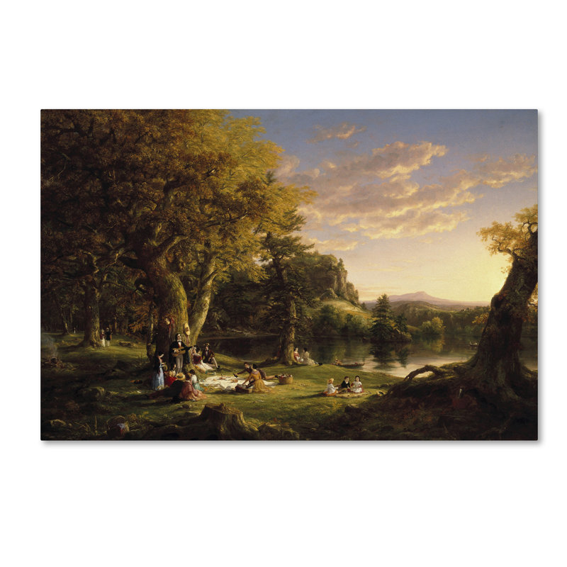 Thomas Cole 'The Picnic' Landscape Canvas Art, 16 x 24