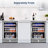 48" Beverage Refrigerator 360 Can Dual Zone Built-in Split Beer Cooler with Four Handles