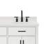 Ensemble de meuble-lavabo double en bois massif 66 po avec plateau en quartz blanc 1,5 po Thornaby, lavabos ovales-130599117-94790196