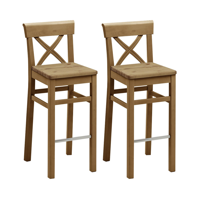 Polebridge Solid Wood Counter Stool, Leach-coloured, Leach-coloured
