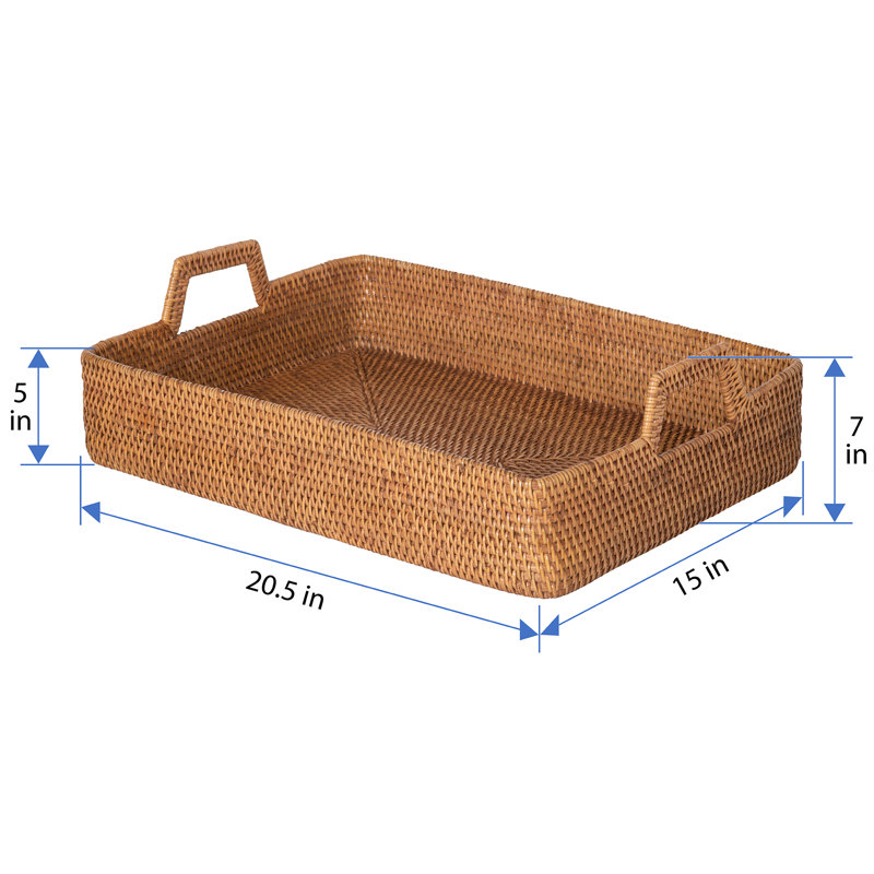 Wicker Tray, Brown