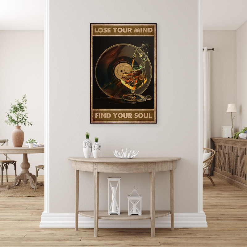 Verres en vinyle «Lose Your Mind» - Verres en vinyle 1 pièce «Lose Your Mind», H 14 po x l 11 po x P 1,25 po
