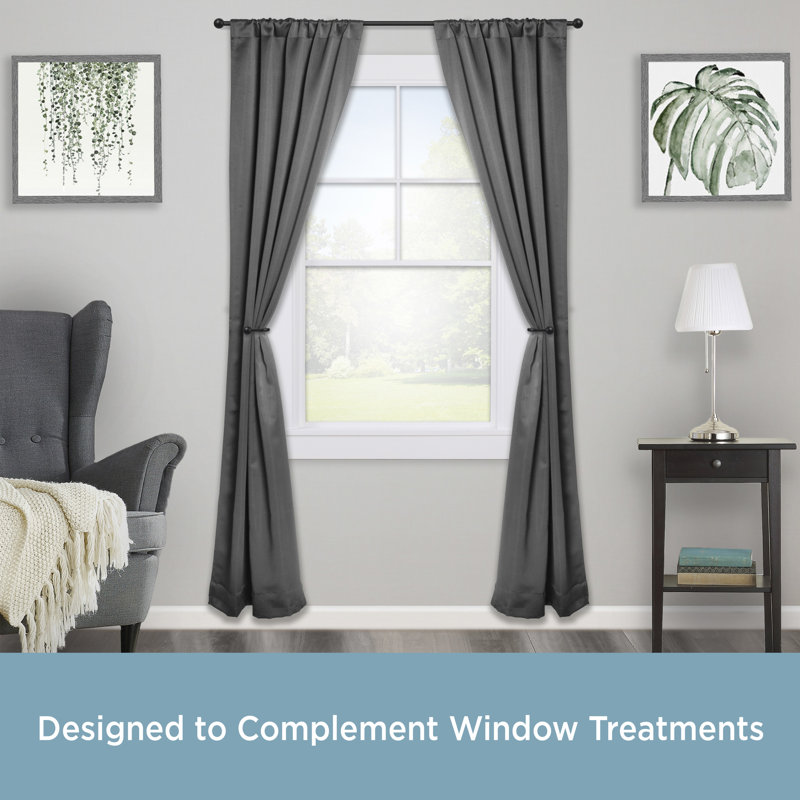 Ball Holdbacks 4.13'' Curtain Holdback, Black