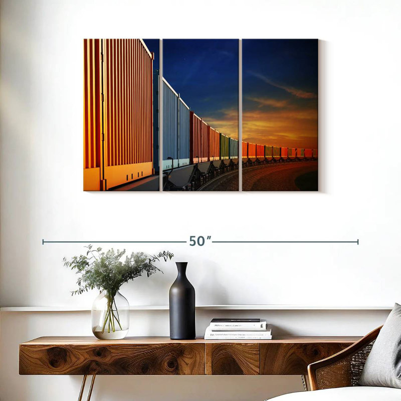 Mehar Freight Train Containers, 24" H x 38" W